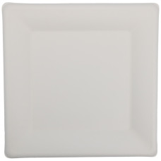Šķīvis kvadrātveida cukurniedru, balts, 26x26x2cm