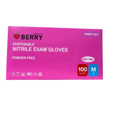 Cimdi nitrila BERRY Rosy Pink , bez pūdera, tumši rozā, M