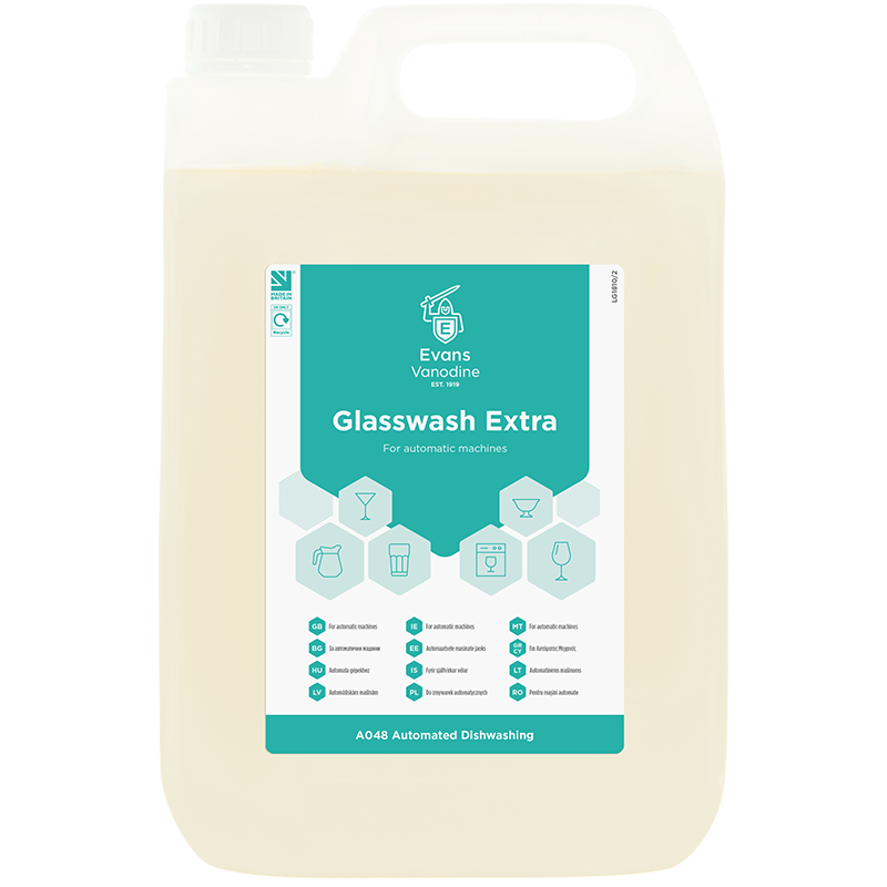 Glasswash Extra glāžu mazgāšanas līdzeklis trauku mašīnām, 5L